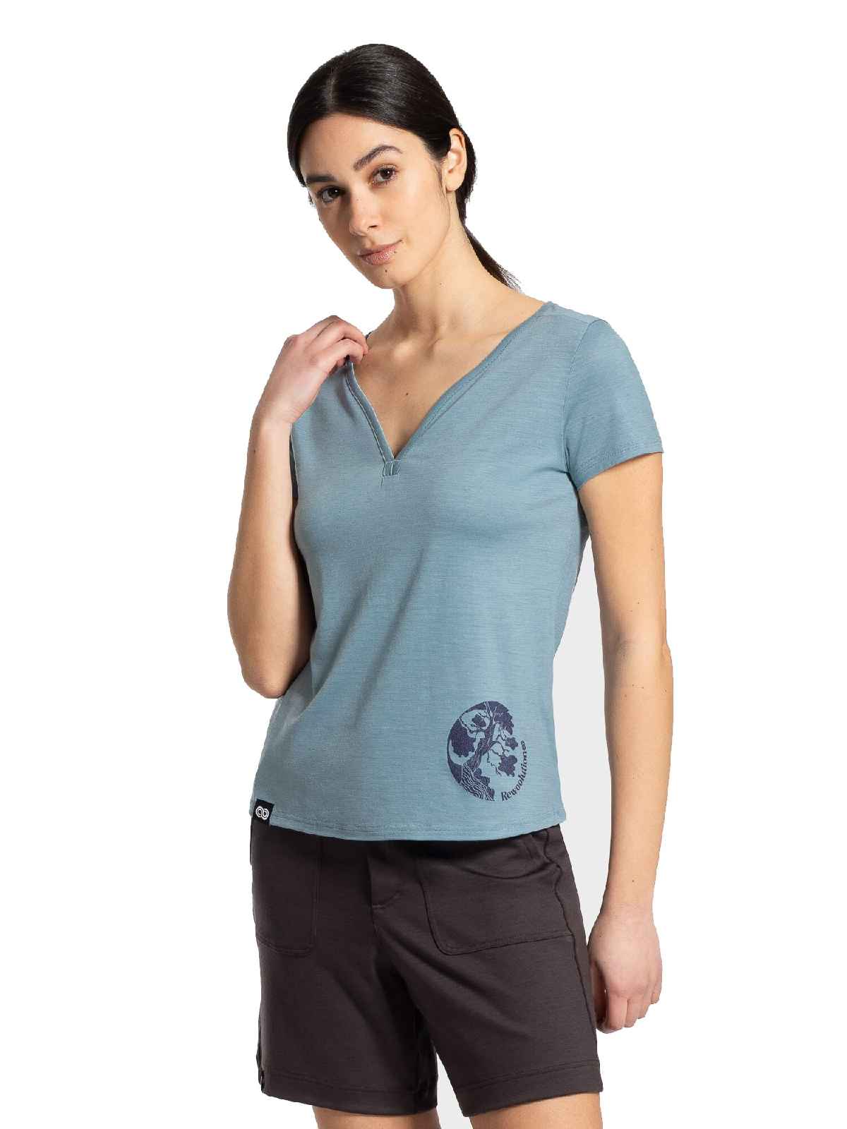 T-Shirt SS Rewoolution RAKAU Wmn