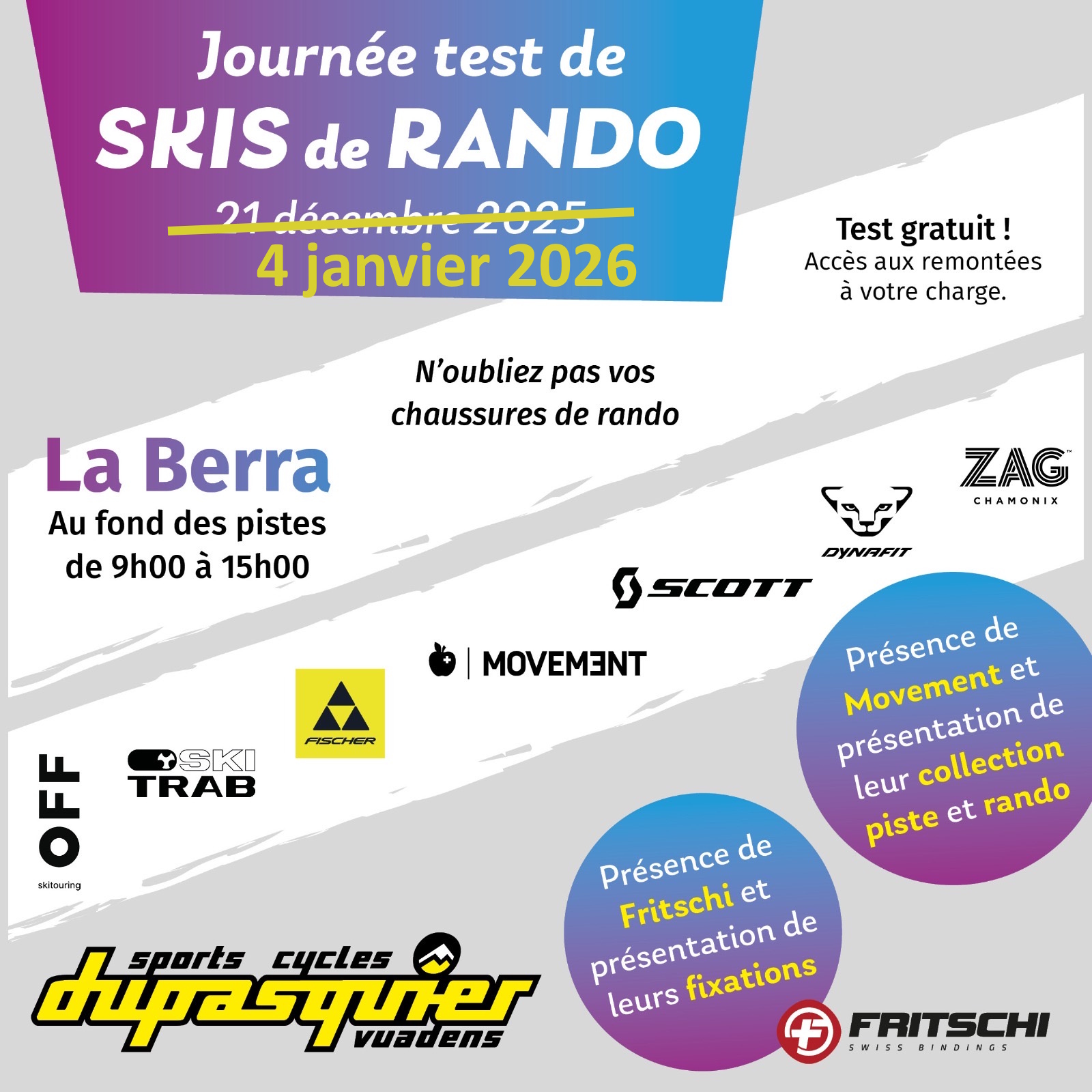 Test de Skis de randonnée