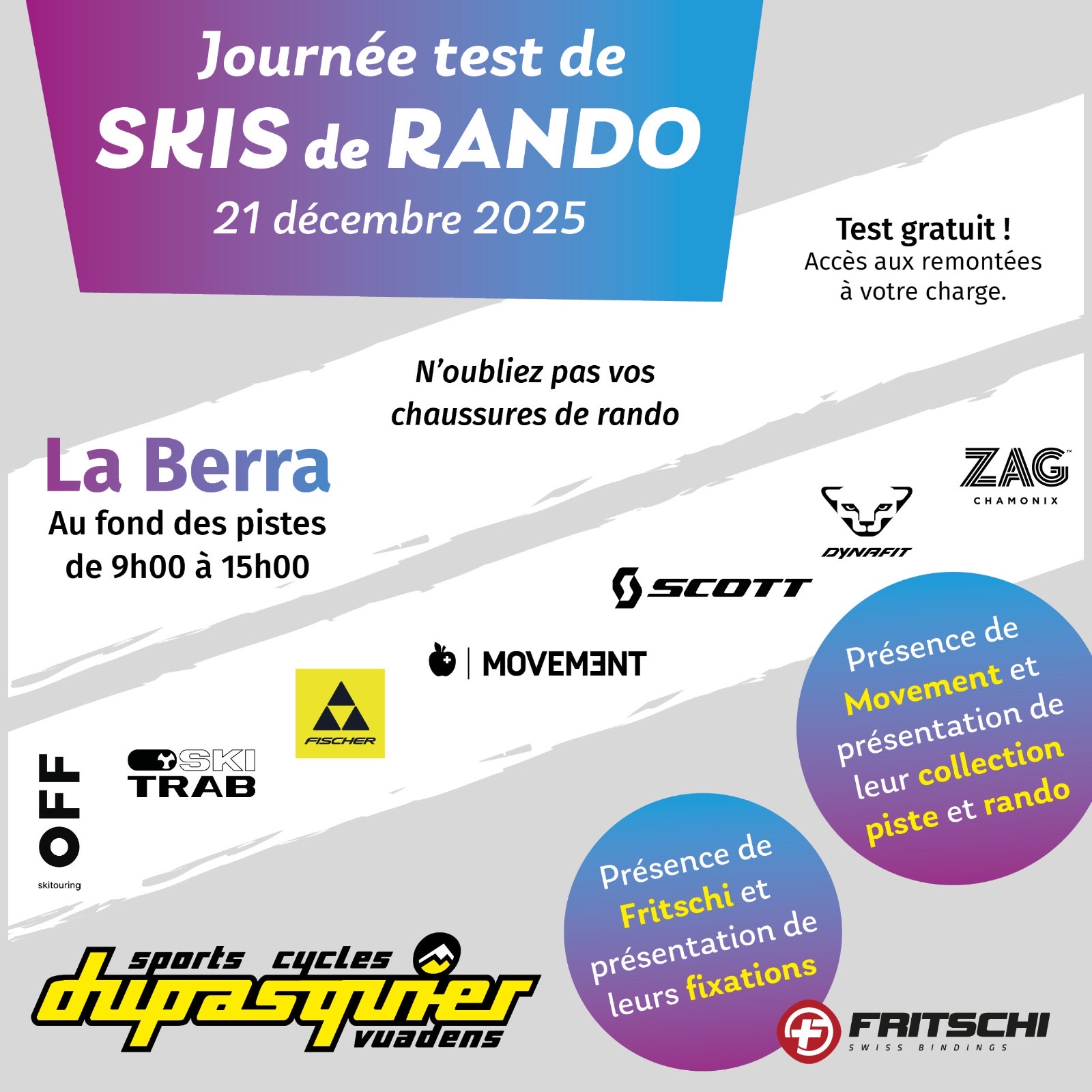 Test de Skis de randonnée